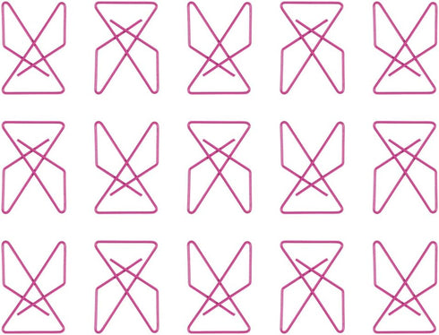 JAM PAPER Colorful Butterfly Clips - Pink Paper Clamps, 15/Pack