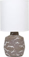 Simple Designs LT1171-TAU 13.78" Chic Glow Marble Inspired Ceramic Table Lamp with