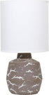 Simple Designs LT1171-TAU 13.78" Chic Glow Marble Inspired Ceramic Table Lamp with