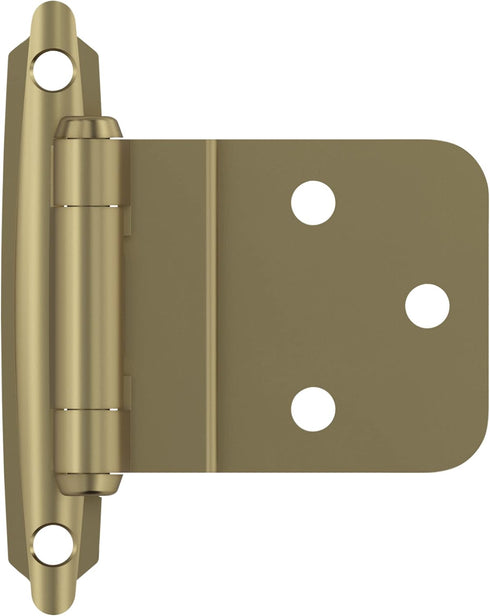 Amerock BPR3428BBZ Cabinet Hinge, 3/8 in (10 mm) Inset Self Closing Face Mount, Golden Champagne, 1 Pair/2 Pack