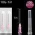 100 Pack - 18G 1 Inch Dispensing Needle Sterile with Luer Lock for Industry, Scientific Laboratory, Plant Cultivation Research, Liquids Refiling and Measuring(Individually Sealed Packed)