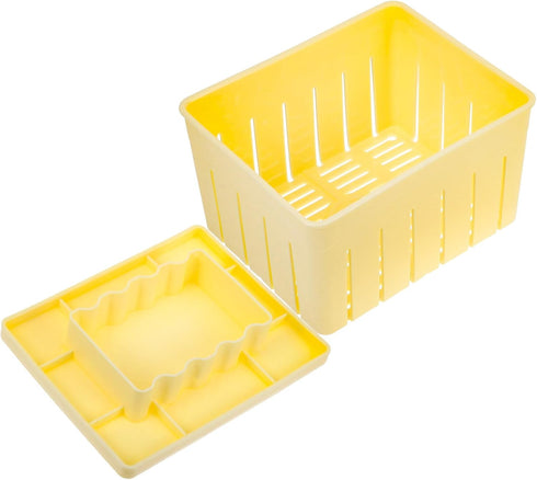 minkissy Homemade Tofu Press Mold Box, Bean Curd Making Tool with Drip