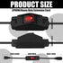 Weewooday 3 Prong Outdoor Extension Cord with Waterproof Switch 1875W Heavy Duty 14/3 SJT Cable Inline On/Off 15A 125V Grounded Outlets Plugs for Appliances (Black, 1.5 ft)