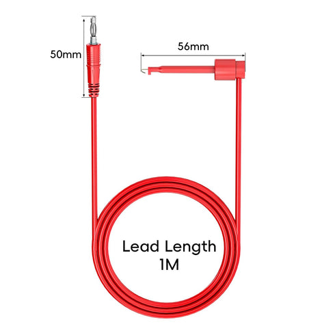 Goupchn 2PCS 4mm Banana Plug to Test Hook Clips Test Leads Copper Soft Cable Wires for Multimeter Electrical Testing 500V 5A