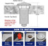 CLEESINK Garbage Disposal Switch, Cordless Air Switch Kit for Food Waste Disposer, Plastic White Sink Top Push Button