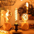Dimmable T10 Bulbs, 2200K 7.3inch Bulb, 40 Bulb,400lm,E26 Bulb,Amber Glass,Pack 4 LED Warm White Amber, Long Tubular