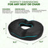 Tailbone Seat Cushion for Car, High-Rebound Memory Foam & Gel Doughnut Pillow for Hemorrhoids, Support, Sciatica Pain