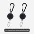 Retractable Keychain 2 Pack Heavy Duty Key Fob Badge Reel Holder with Multitool Carabiner Clip for ID Holders