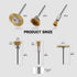 15 Pieces Copper Wire Brushes, Wire Brush Wheel Kits for Dremel Rotary Tools (1/8 Inch Mandrel)