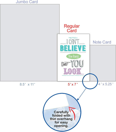 NobleWorks Funny Happy Birthday Card with Envelope, Congrats Greeting Card, Birthday Fun