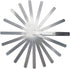 Feeler Gauge 17 Blades, 0.02mm to 1mm Thickness Gap Measuring Tool, 150mm/5.9" Length