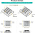 BTF-LIGHTING 4 Pin 10mm Connector Kit, 8pcs Corner Connector and 4pcs Gapless Solderless Connector for LED Strip