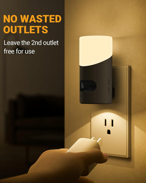 1-150LM Dimmable 2 Pack Lyridz LED Night Lights Plug into Wall with Motion Sensor, Plug-in Nightlight Indoor