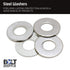 100 Bulk Pack Stainless Steel Flat Washer by Bolt Dropper - Metal Washers for Bolts - 1/4" Inside Diameter, 5/8"