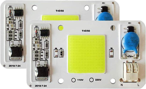 2PCS LED COB Chip 50W 110V White Light Engine Integrated Smart IC