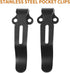 2 Pack Deep Carry Pocket Clips with 4 Screws, Stainless Steel Replacement for Benchmade Bugout 535