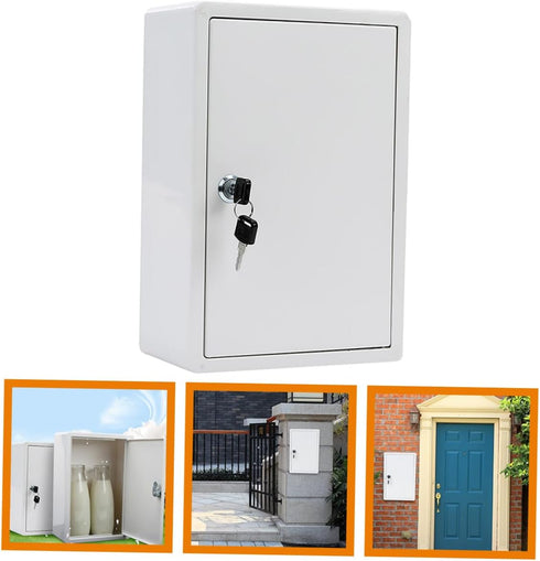Package Zerodeko Milk Box Lock Outdoor Box Wall Mount Plastic Case for Envelopes Magazines Bottles