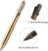 SMOOTHERPRO Erasable Solid Brass Bolt Action Pen, Compatible with Pilot FriXion Refill, Durable EDC Pocket Business Pen