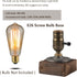 E26 Bulb) OuXean Vintage Table Lamp, Industrial Nightlight Steampunk Desk Lamp with Antique Lamp Holder for Bedroom