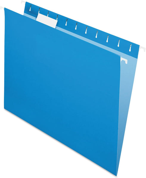 Pendaflex Recycled Hanging Folders, Blue, Letter Size, 1/5 Cut, 25/BX (81603)