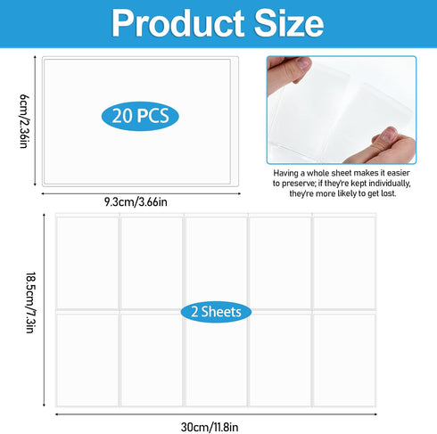 Bruislard 20 Pack Social Security Card Protector Sleeves Clear Medicare Card Holder Soft Waterproof Plastic Credit