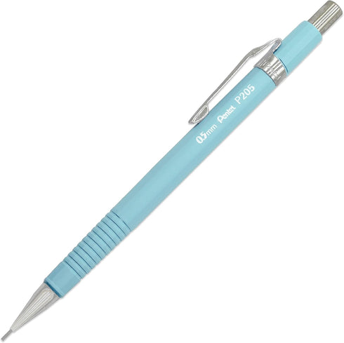 Pentel P205-97C Mechanical Pencil, Pastel Floral Range, Forget Me Not (Pastel Blue) + 12 HB 0.5mm Refill Leads