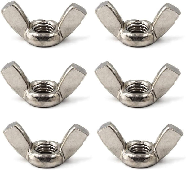 M10(3/8") 304 Stainless Steel Butterfly Wing Nut Set, DIN315, 6PCS