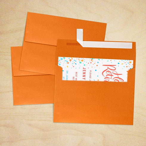 LUXPaper A7 Invitation Envelopes, Peel & Press, 5 1/4" x 7 1/4", Flame Metallic, 80lb Text, 50 Qty