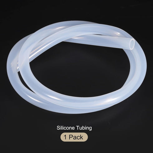 3.3ft Clear Silicone Tubing 3/8" ID x 1/2" OD, Industrial Plastic Hoses for Pump Siphoning, Draining, Irrigation,