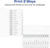 Avery 12 Tab Dividers for 3 Ring Binders, Customizable Table of Contents, 1 Set, Classic White Tabs (11140)