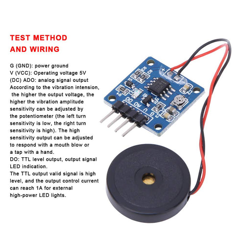 2PCS Piezoelectric Vibration Sensor Module for Arduino Projects