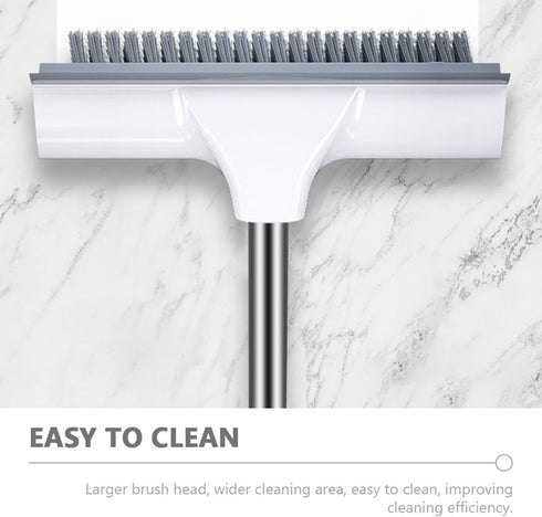 POPETPOP Floor Scrub Brush with Long Handle Stiff Bristles Tile and Grout Cleaning Brush for Bathroom and Kitchen