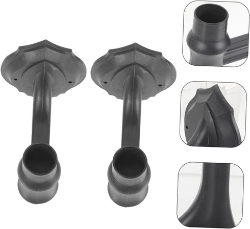 2 Pack Solar Wall Light Holders Plastic Seat Industrial Lamp Holder Wall Sconce Bracket