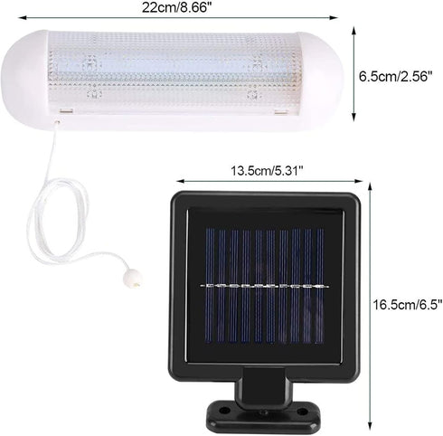 Solar Powered Shed Light Rechargeable Split with On Off Switch Indoor Solar Lights for Sheds Inside Solar Powered