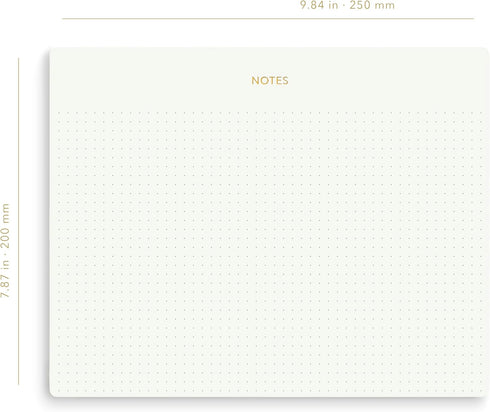 Executive's Desk Mouse Pad Notepad - Minimalist Gold Foiled Dotted Layout, 3 Pack, Eco-friendly