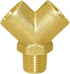 Joywayus Brass Pipe Fitting Y-shaped Connector, 1/4" NPT Female x 1/4" NPT Male, 3-way Fitting Coupler, Pack of 2