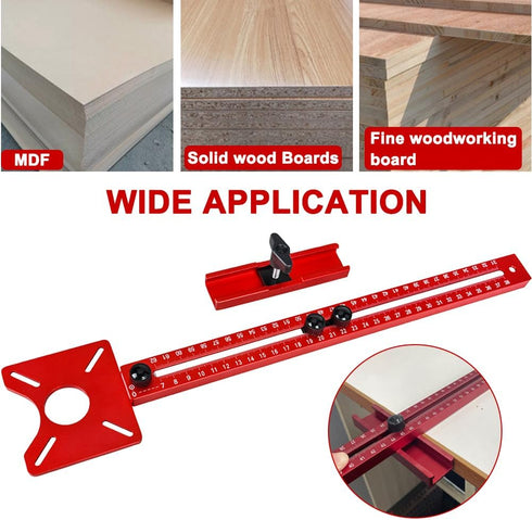 4 1 Tool(SIZE:400mm+slottin-EdgeMilling) in Router Milling Groove Bracket, Aluminum Alloy Router Circle Cutting Jig