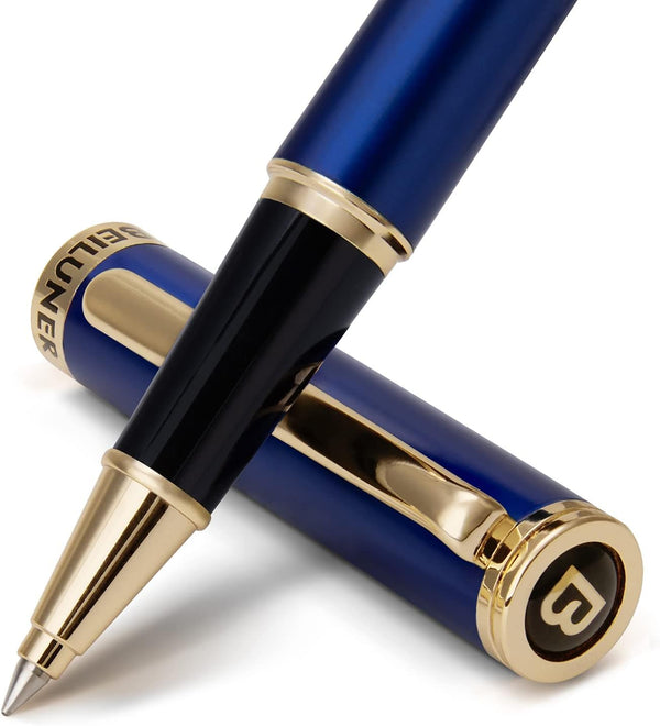 BEILUNER Luxury Rollerball Pen, 24K Gold Trim, Elegant Designs, Best Gift Set for Men & Women