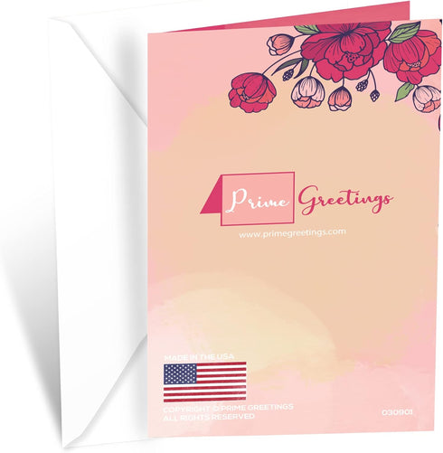 Prime Greetings Birthday Card for Sister In Law, Eco-Friendly, Thick Card Stock with Premium Envelope, 5in x 7.75in