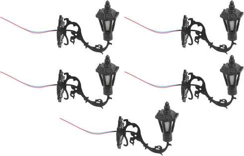 1.10In Set 5 Yardwe Miniature Wall Lamp Model Tiny Wall Mounted Lamp for Dollhouse Mini House Decorations DIY Scene