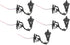 1.10In Set 5 Yardwe Miniature Wall Lamp Model Tiny Wall Mounted Lamp for Dollhouse Mini House Decorations DIY Scene