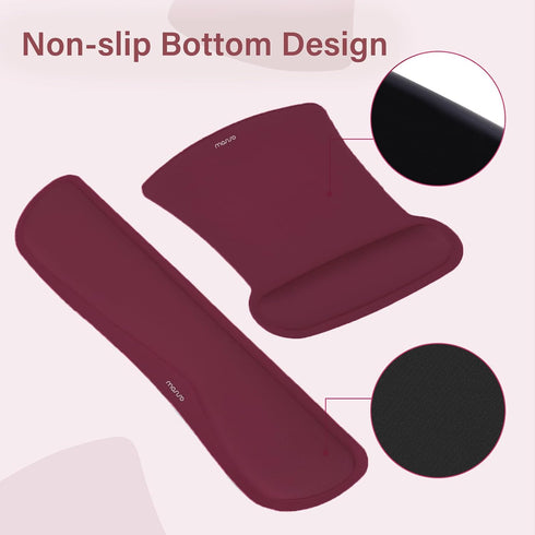 Set, MOSISO Keyboard Mouse Pad Large Gaming Mousepad&Keyboard Wrist Rest&Mouse Wrist Rest&Coaster, Ergonomic Non-Slip