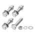 Hex Head Screws Bolts, Nuts, Flat & Lock Washers Kits (M8-1.25x40mm) 4 Set, Stainless Steel Machine Screws