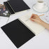 EUSOAR Spiral Lined Notebook - B5, 3 Packs, 120 Pages, Black Hardcover Ruled Travel Writing Journal