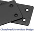 8Pcs Flat Straight Brace Brackets, Stainless Steel, Black Fixing Mending Joining Plates for Furniture Repair