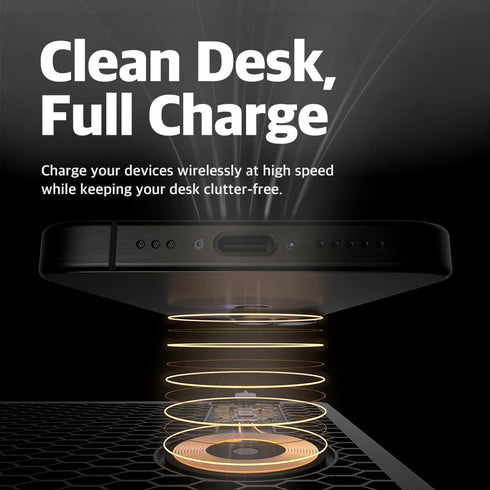 POUT H3 PRO Wireless Charging Mouse Pad Qi-Enabled Fast Charger with Anti-Slip Base & Smooth Surface for Phones
