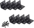 90 8 Pack Black(38x30x30mm) Heavy Duty Stainless Steel Corner Bracket,ULIFESTAR L Shaped Shelf Bracket Degree Corner