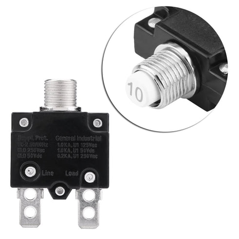 125/250V AC Thermal Overload Protector Reset Thermal Switch Over Current Overload Protector for Generator (15A)