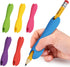 ELETIUO Pencil Grips for Kids and Adults,6-Pack Silicone Holders for Handwriting,Drawing,and Coloring,Ergonomic Dual-Head