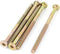 uxcell M6x90mm Male Thread Hex Socket Head Cap Screws, Bronze Tone, 5 Pcs
